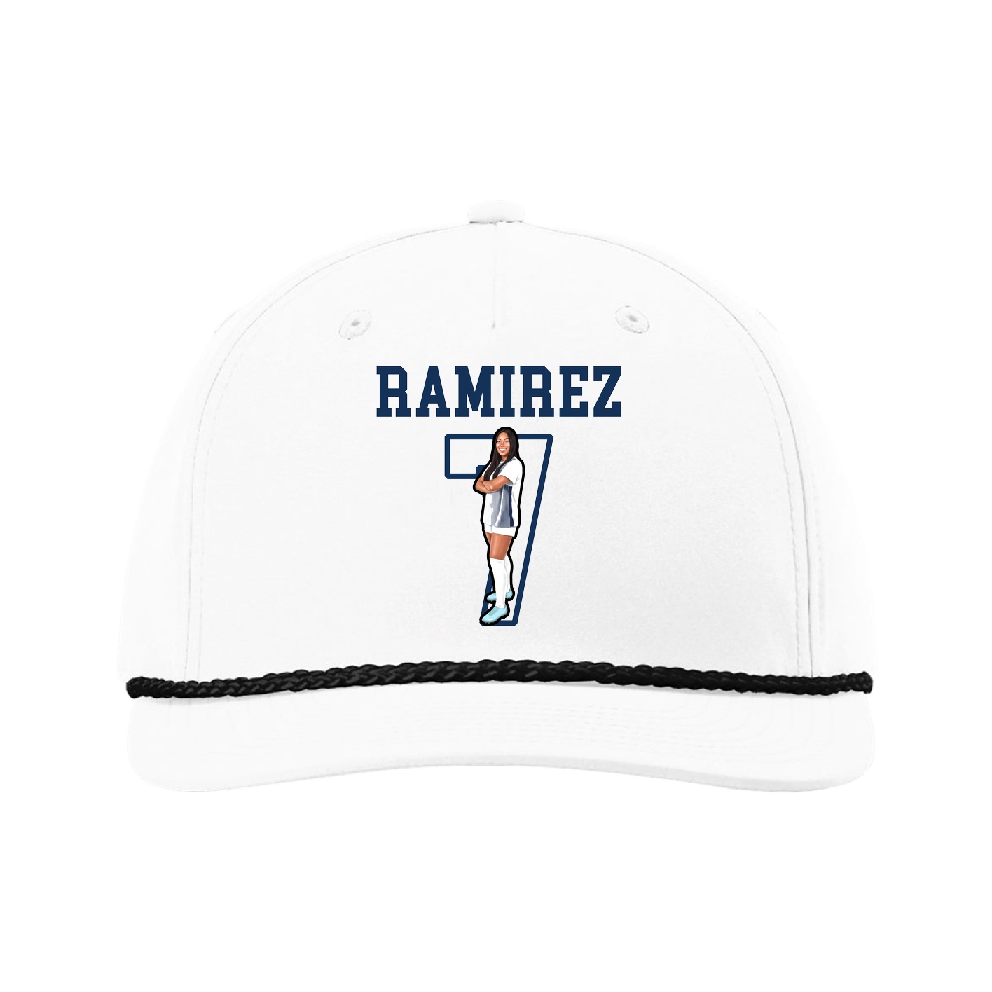 Five-Panel Classic Rope Cap — Shirsey in White
