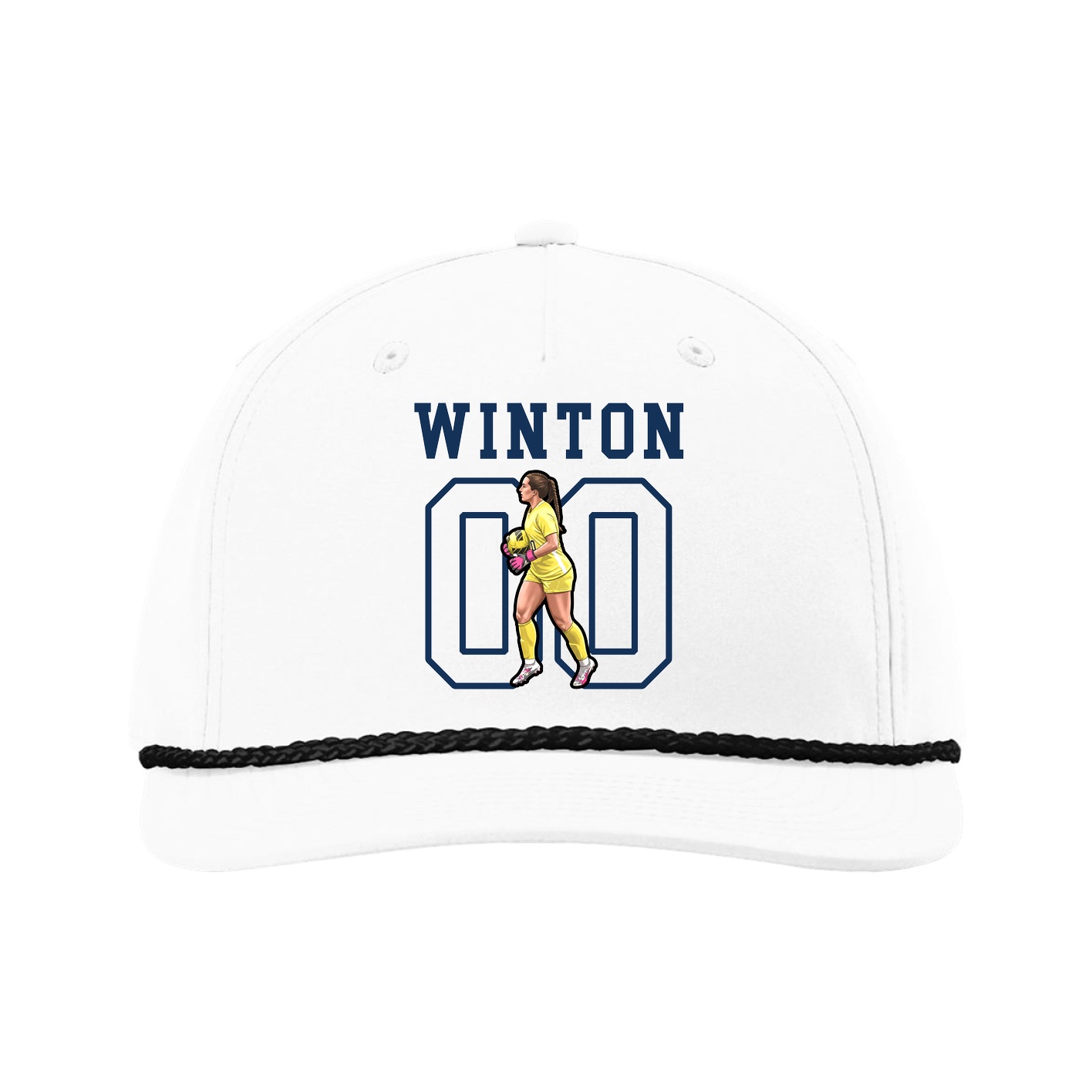 Five-Panel Classic Rope Cap — Shirsey in White
