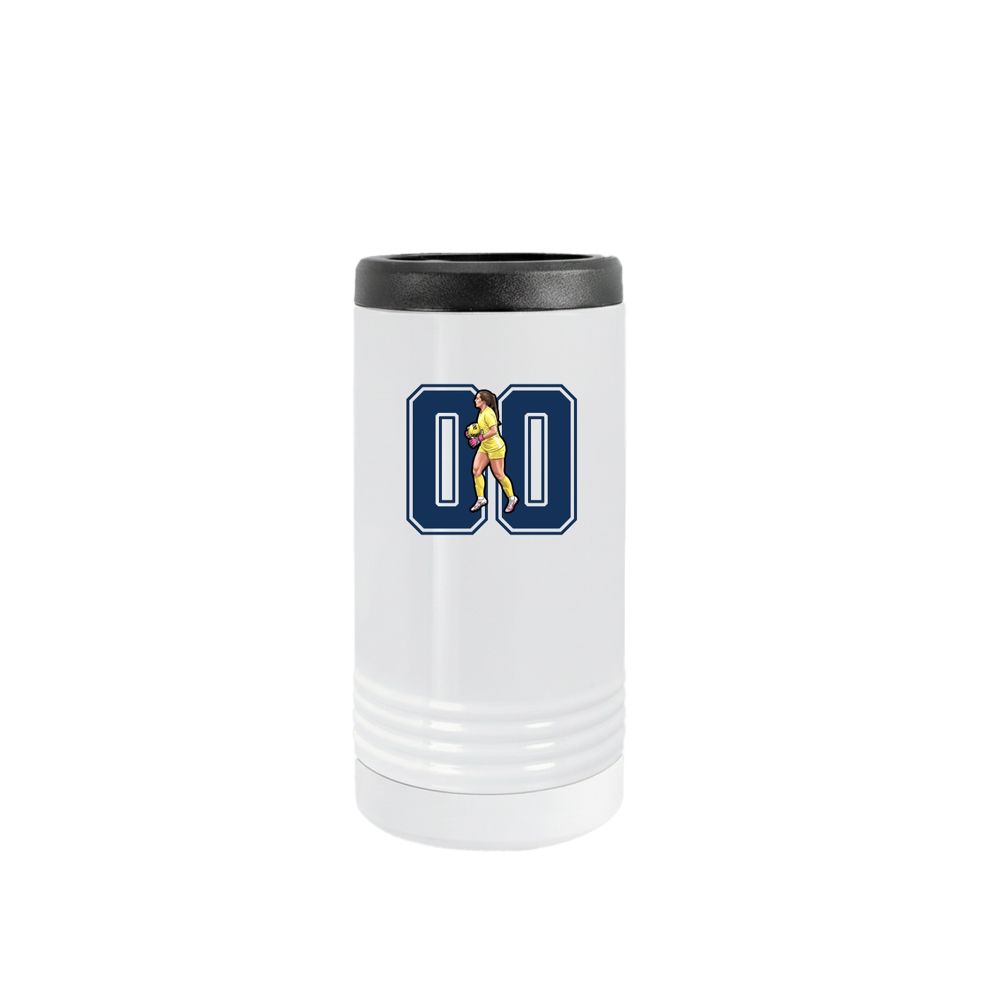 Slim Beverage Holder — Number in White