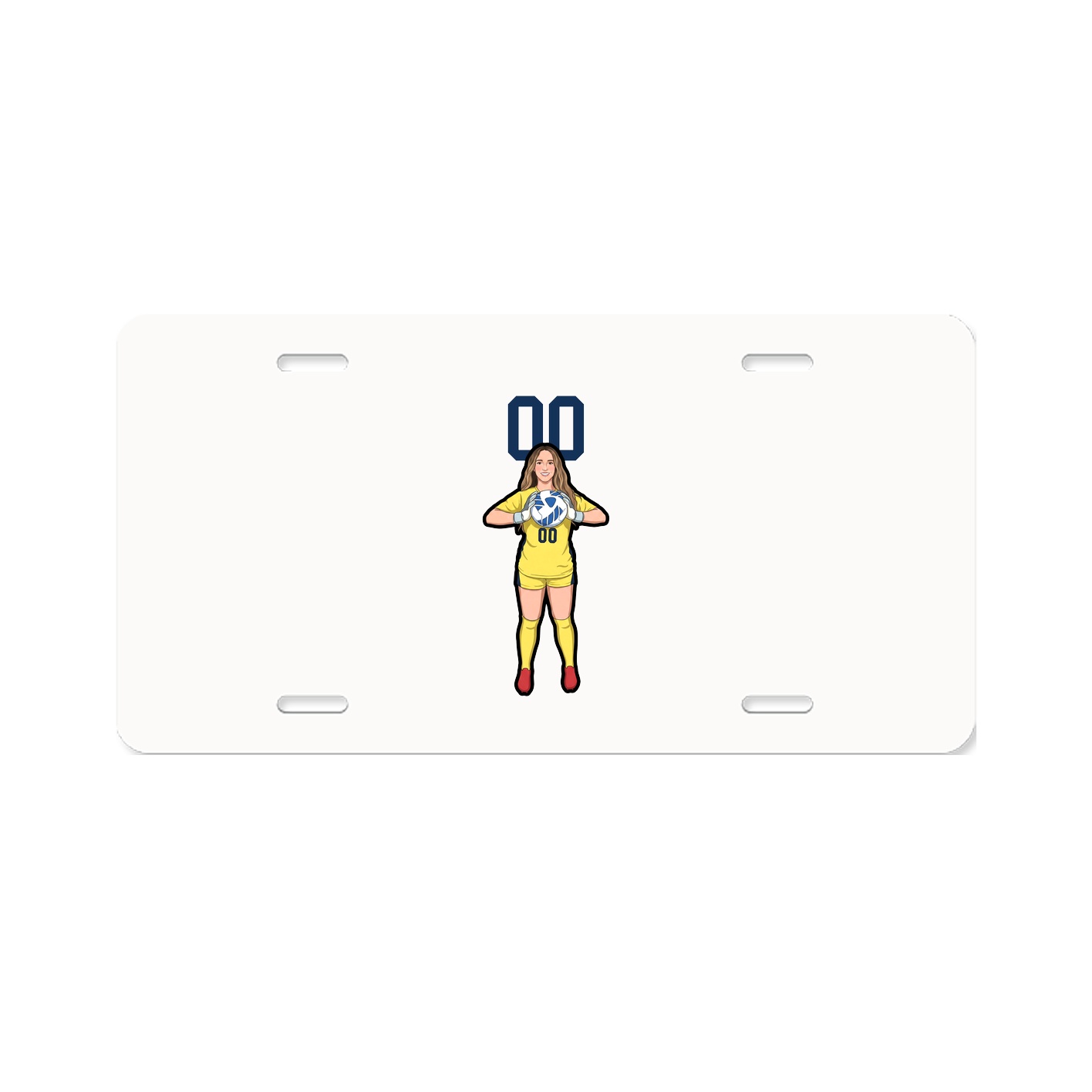 License Plate — Number Top in Classic