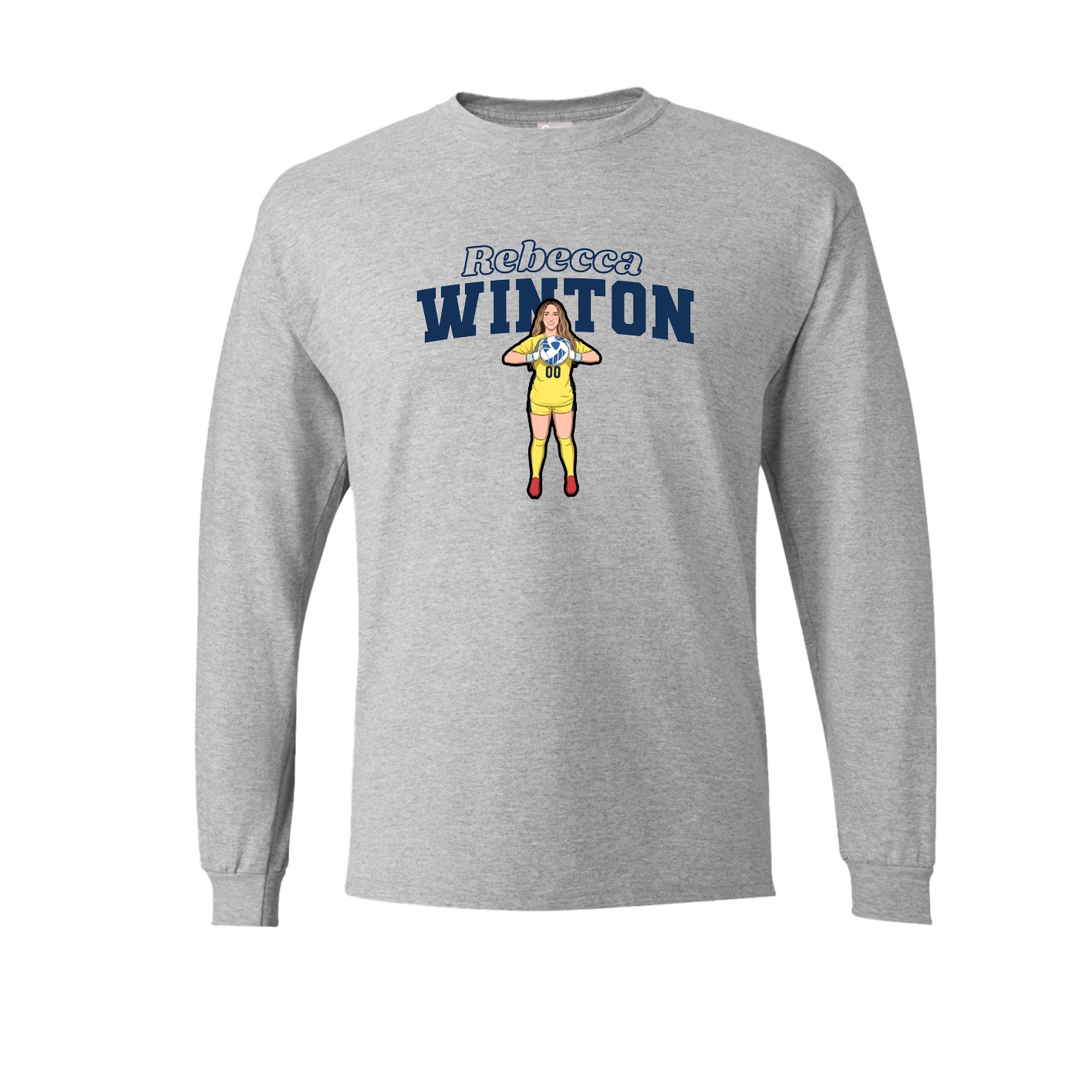 Long Sleeve Tee — Name Arch in Grey