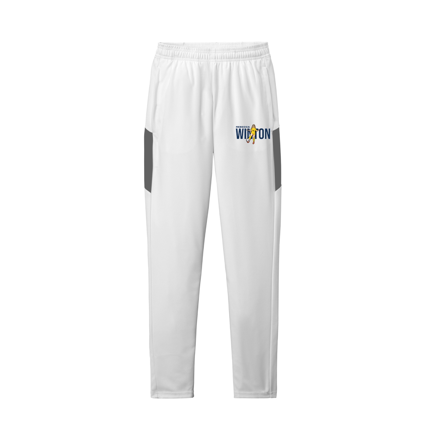Team Travel Pant — Player Name in White/Grey