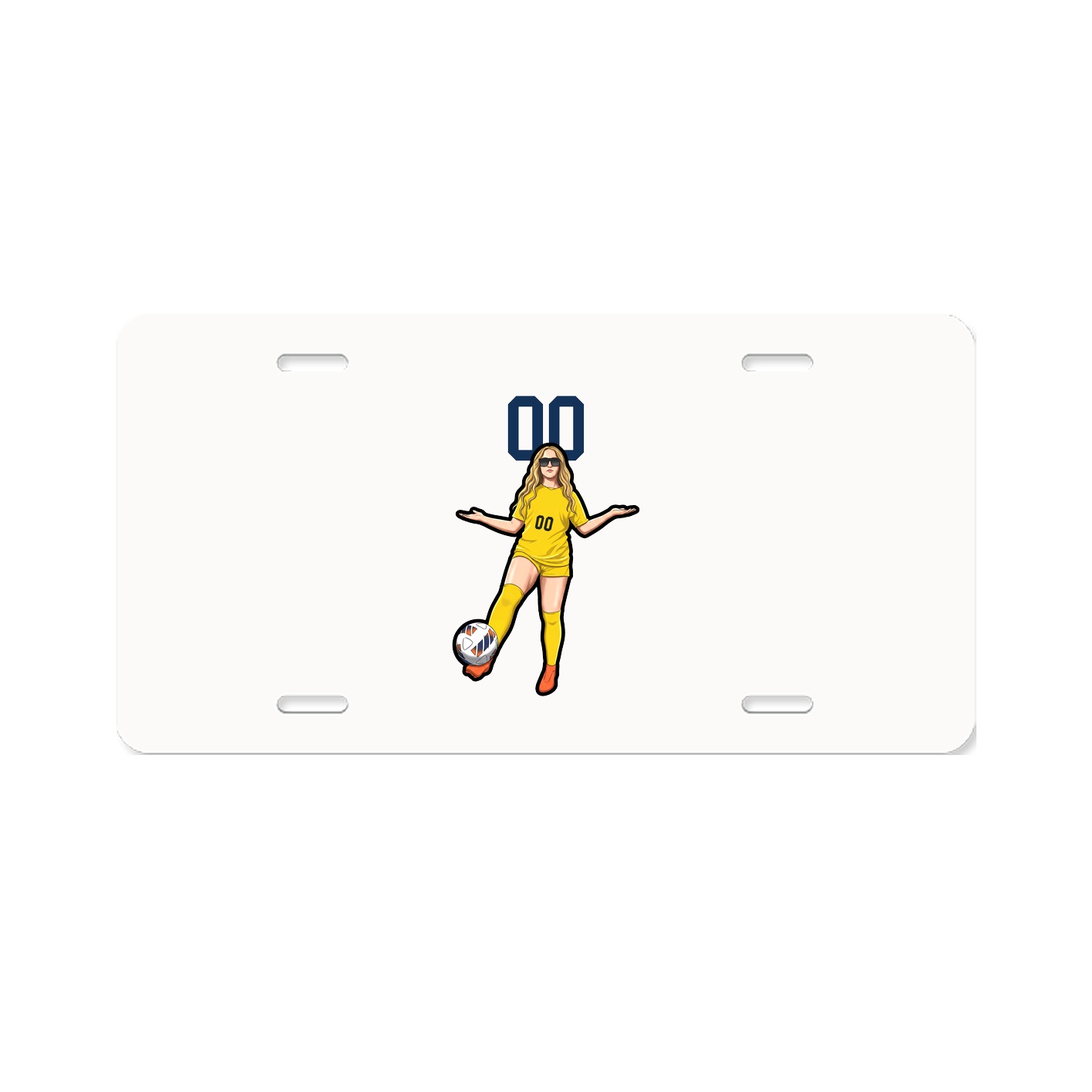 License Plate — Number Top in Classic