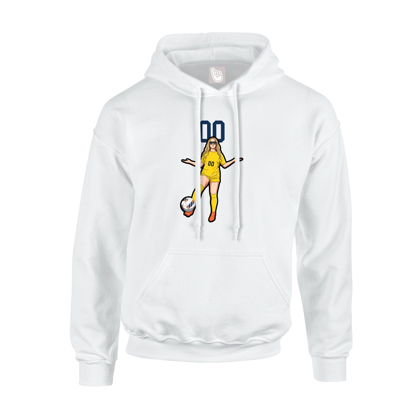 Hoodie — Number Top in White