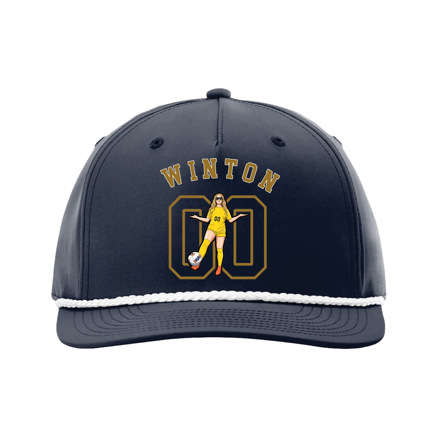 Five-Panel Classic Rope Cap — Shirsey Arch in Navy