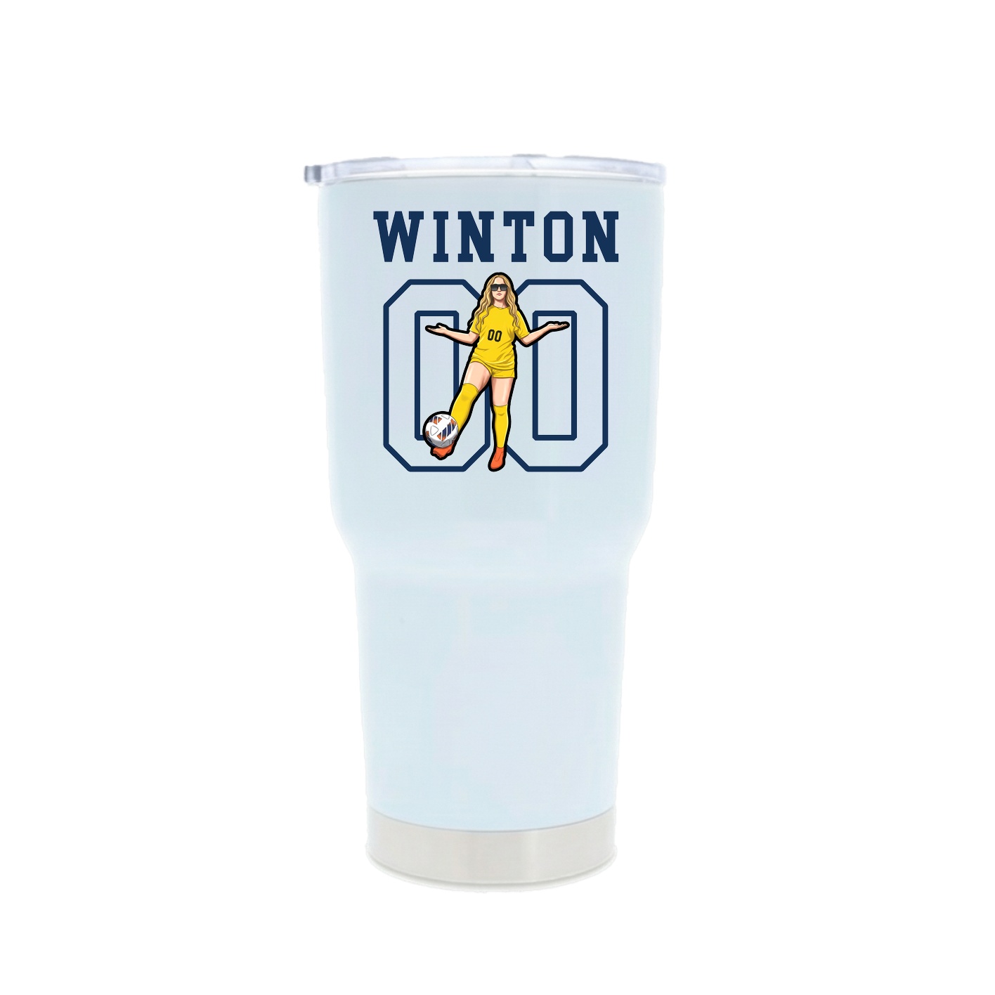 30oz Stainless Steel Tumbler — Shirsey in White