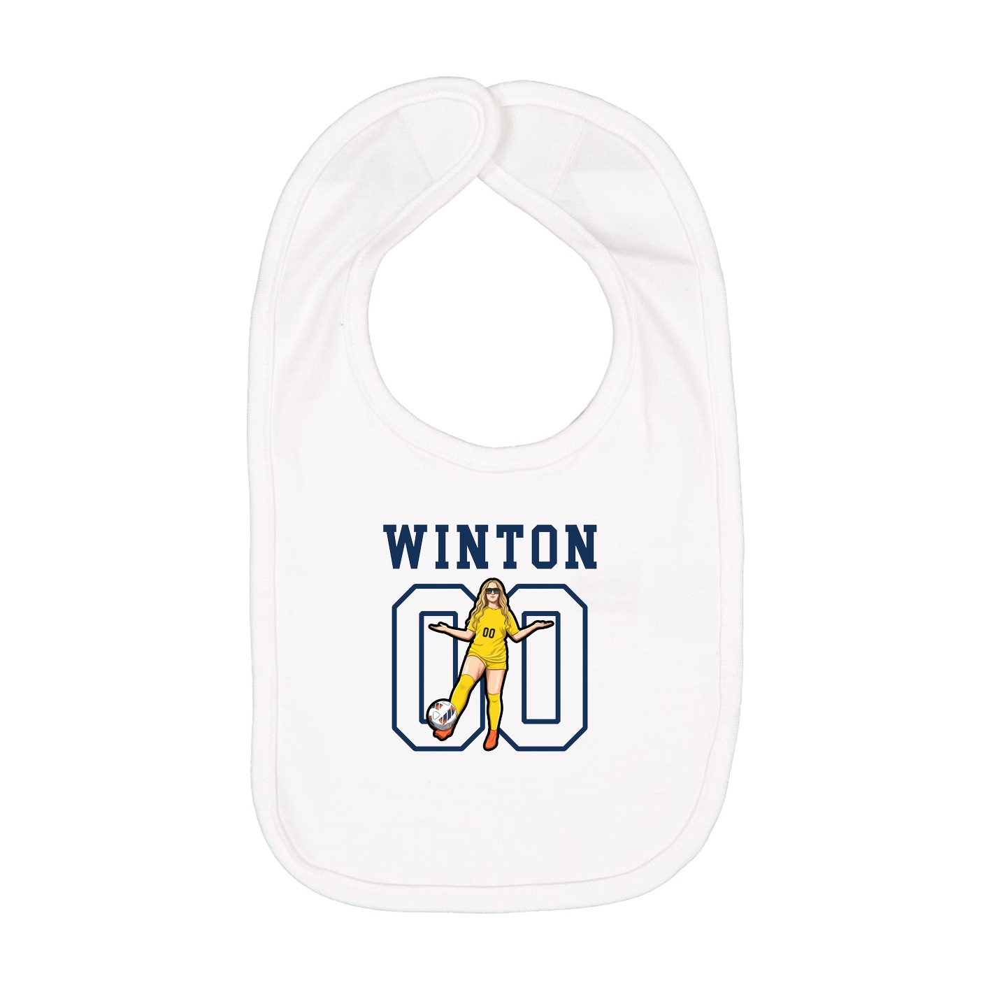 Infant Bib — Shirsey in White