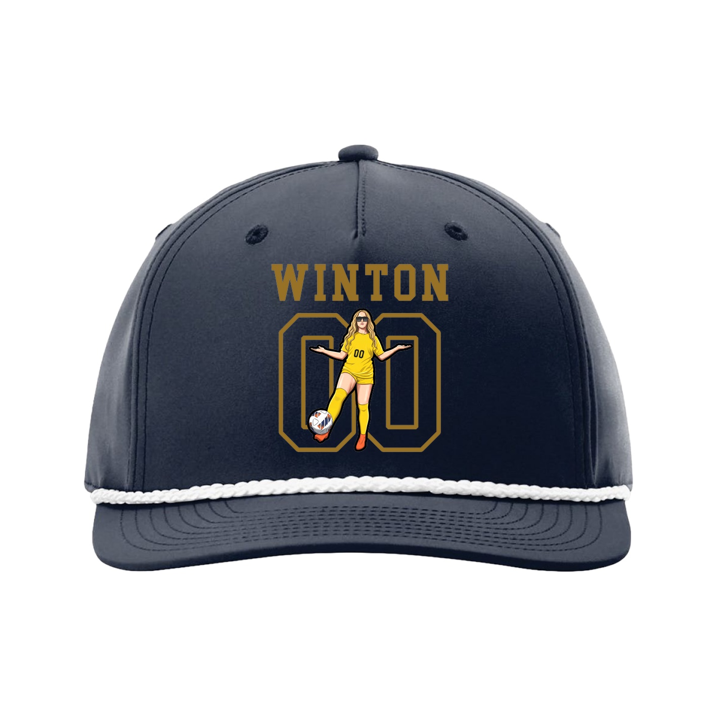 Five-Panel Classic Rope Cap — Shirsey in Navy