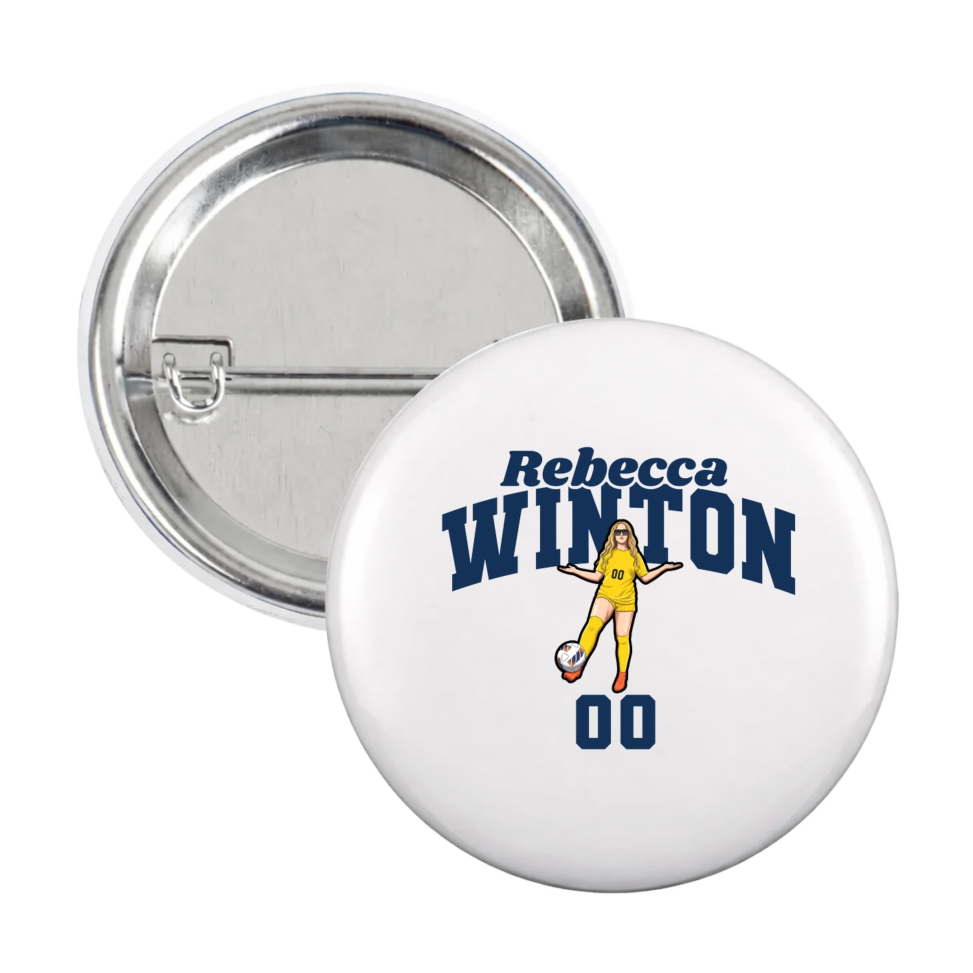 Game Day Button — Signature Arch in White