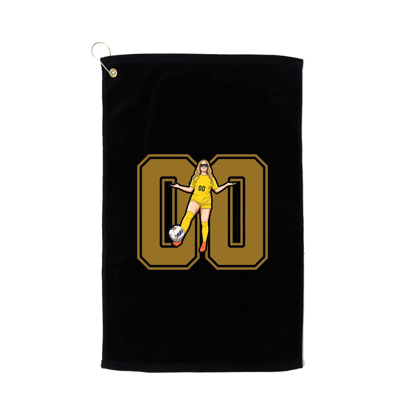 Golf Towel — Number in Black