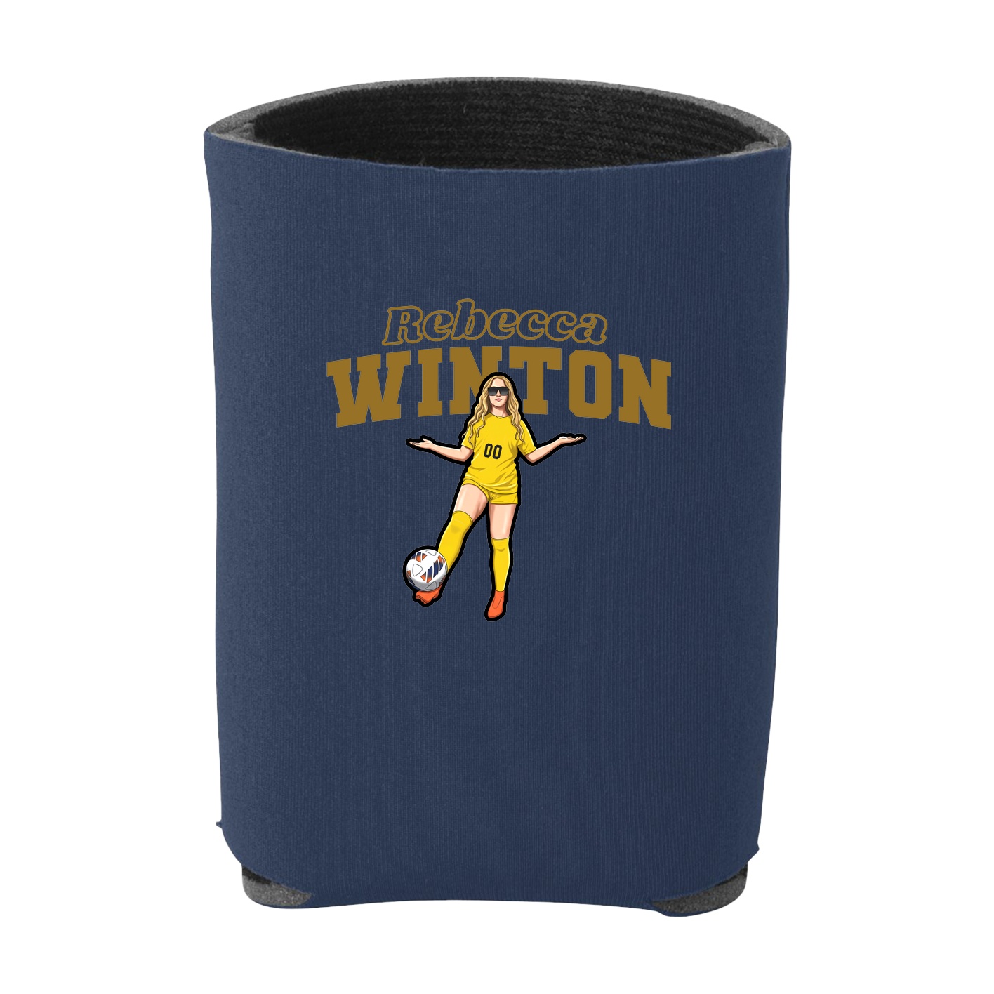 Can Holder — Name Arch in Navy