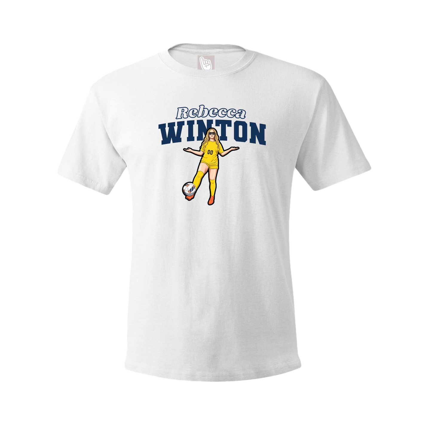 Youth Tee — Name Arch in White