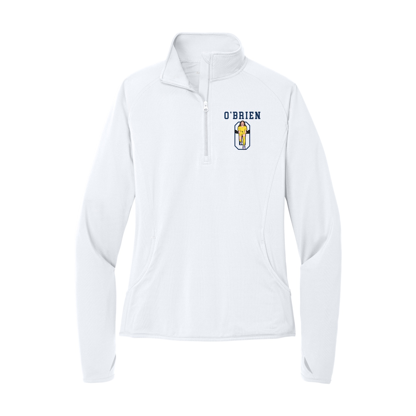 Women's Q-Zip Pullover — Shirsey in White