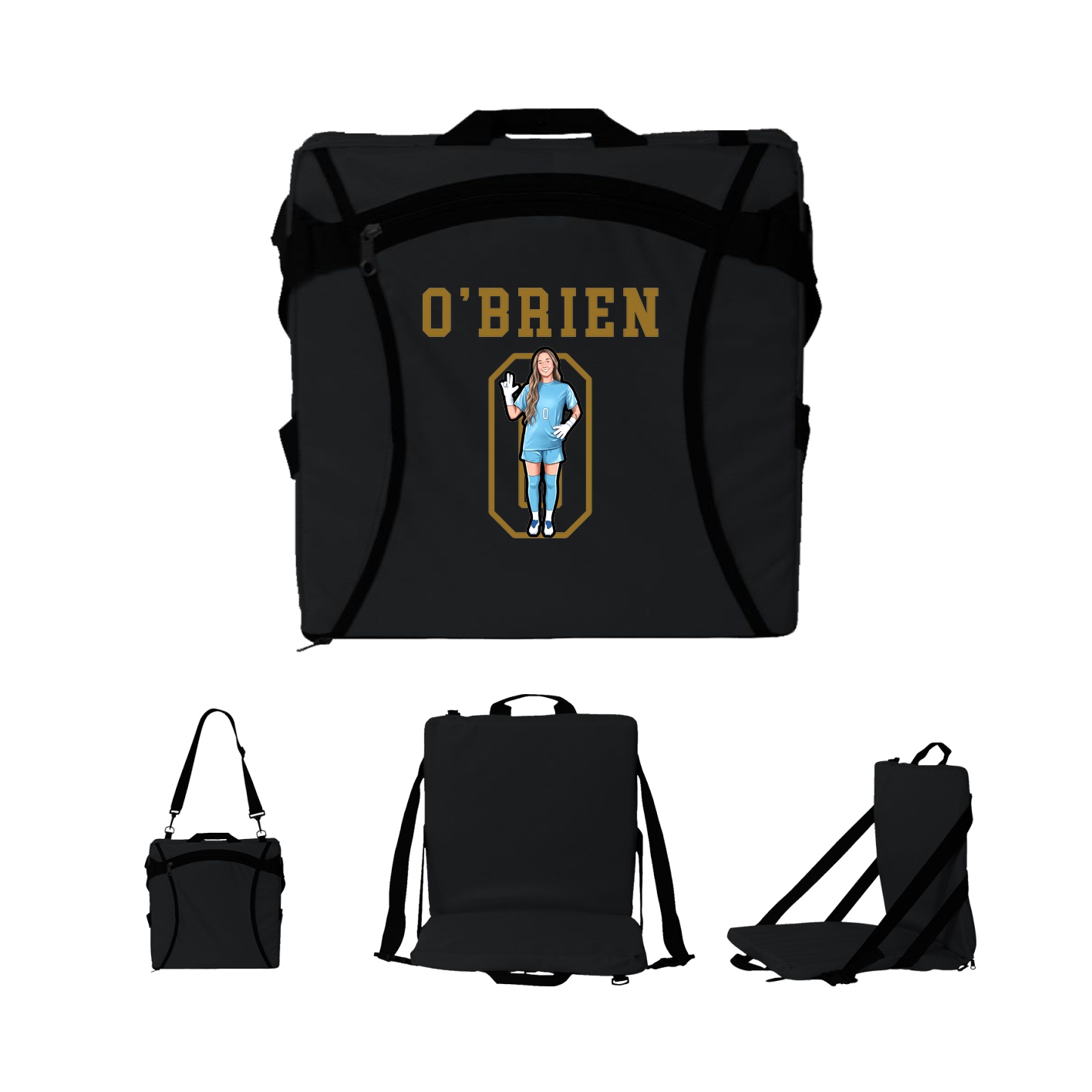 Folding Stadium Seat — Shirsey in Black