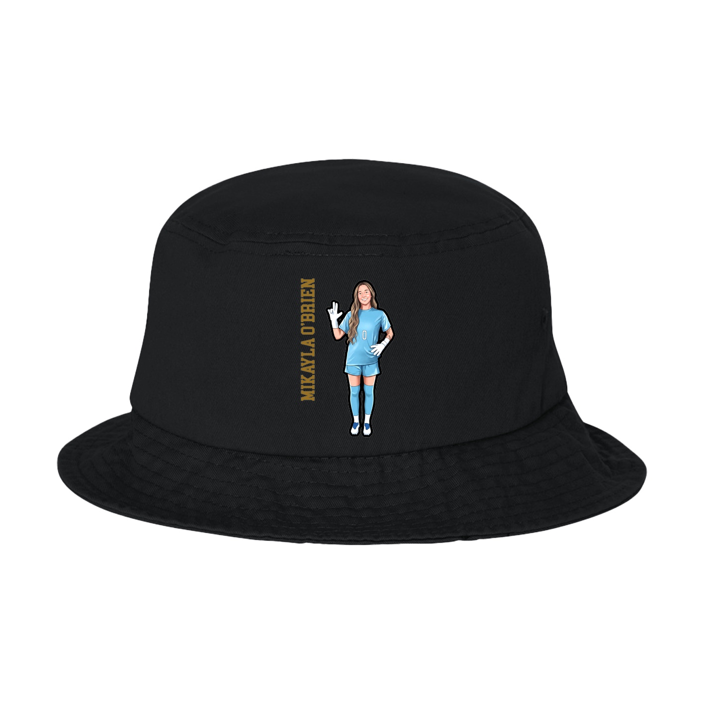 Bucket Cap — Name Vertical in Black