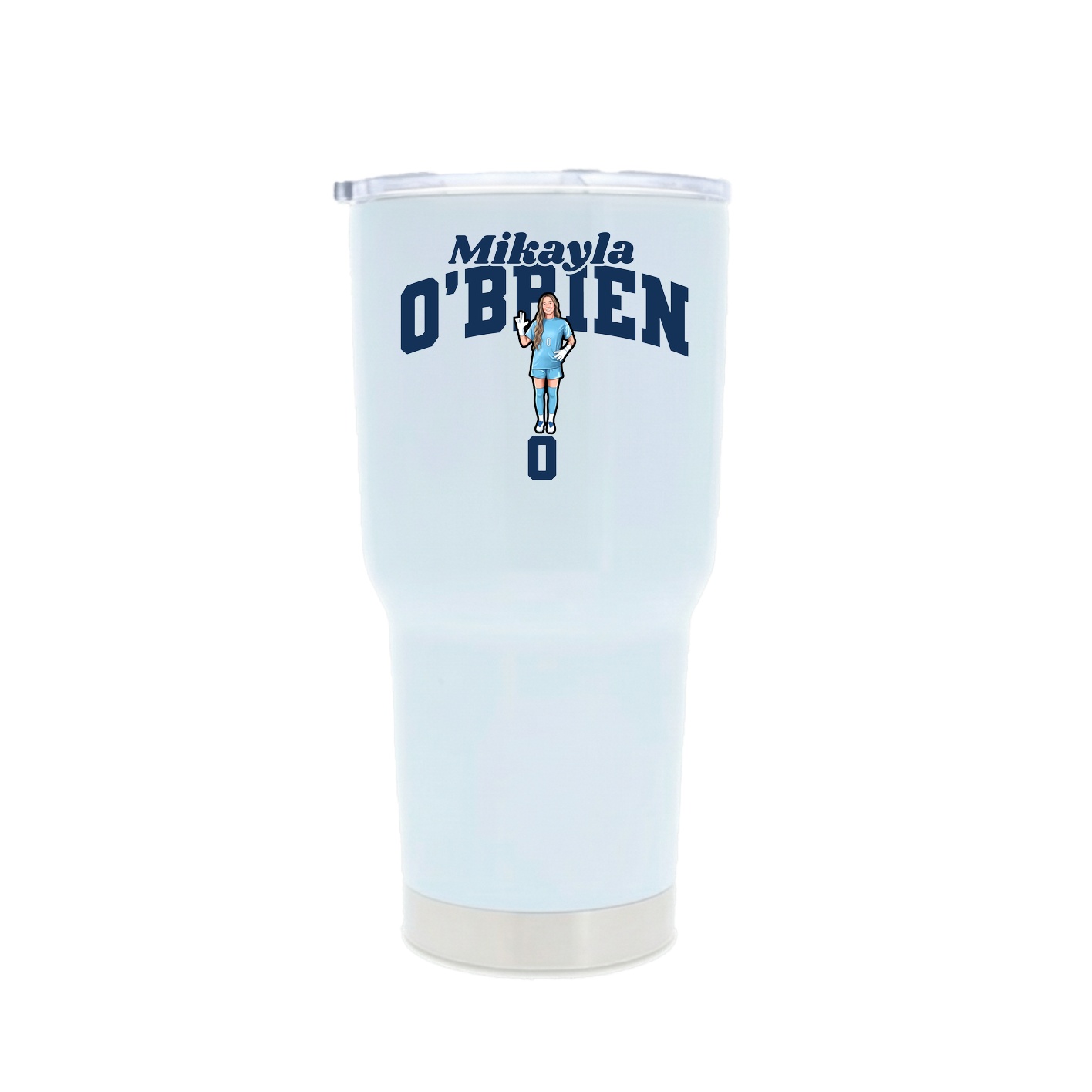 30oz Stainless Steel Tumbler — Signature Arch in White