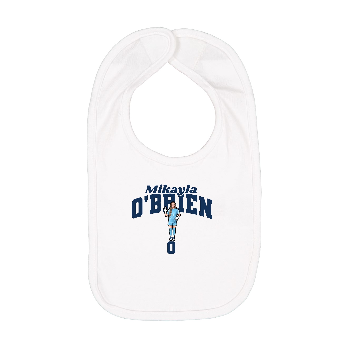 Infant Bib — Signature Arch in White