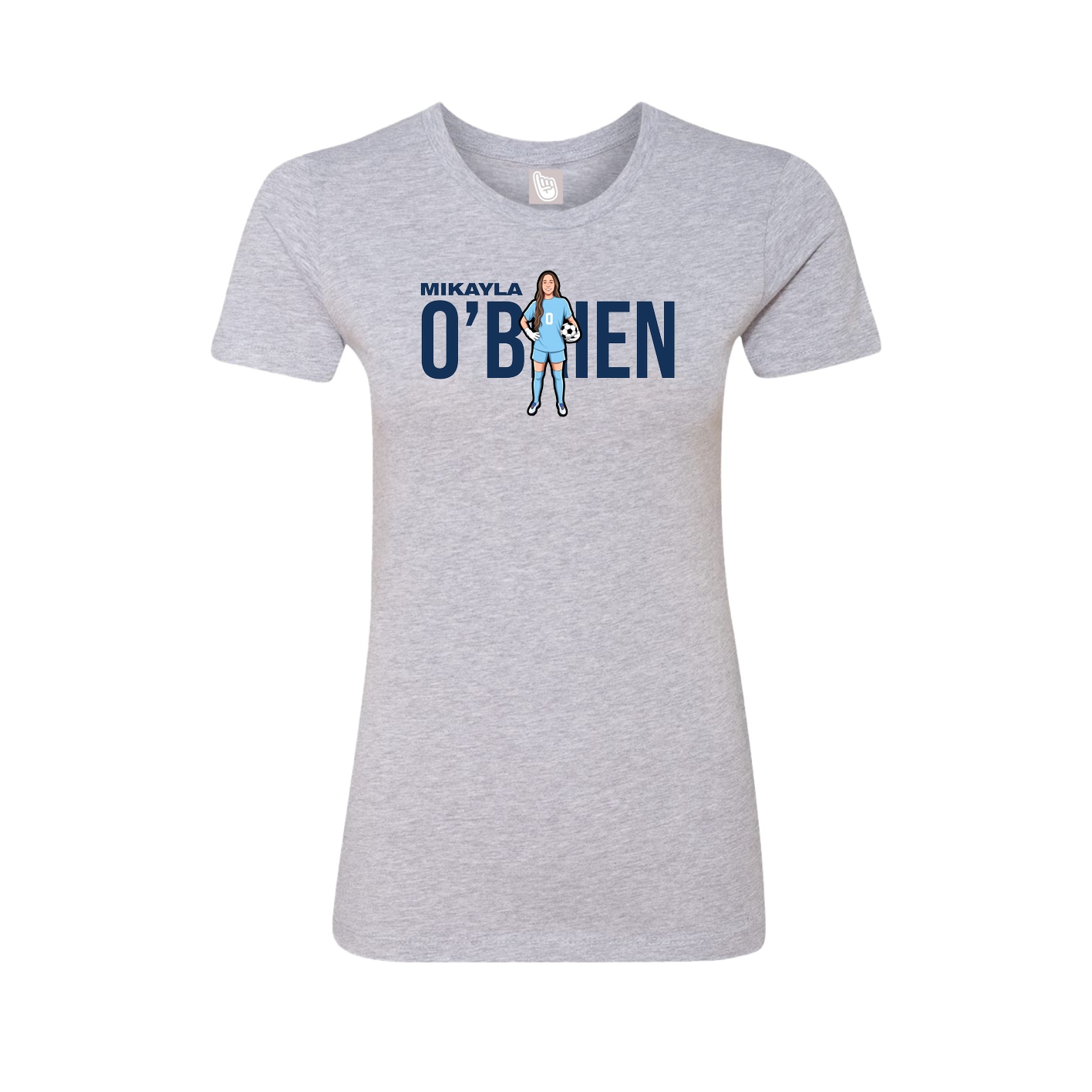 Womens Tee — Player Name in Grey