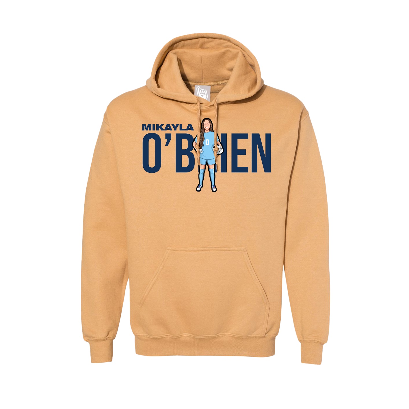Hoodie — Player Name in Vegas Gold