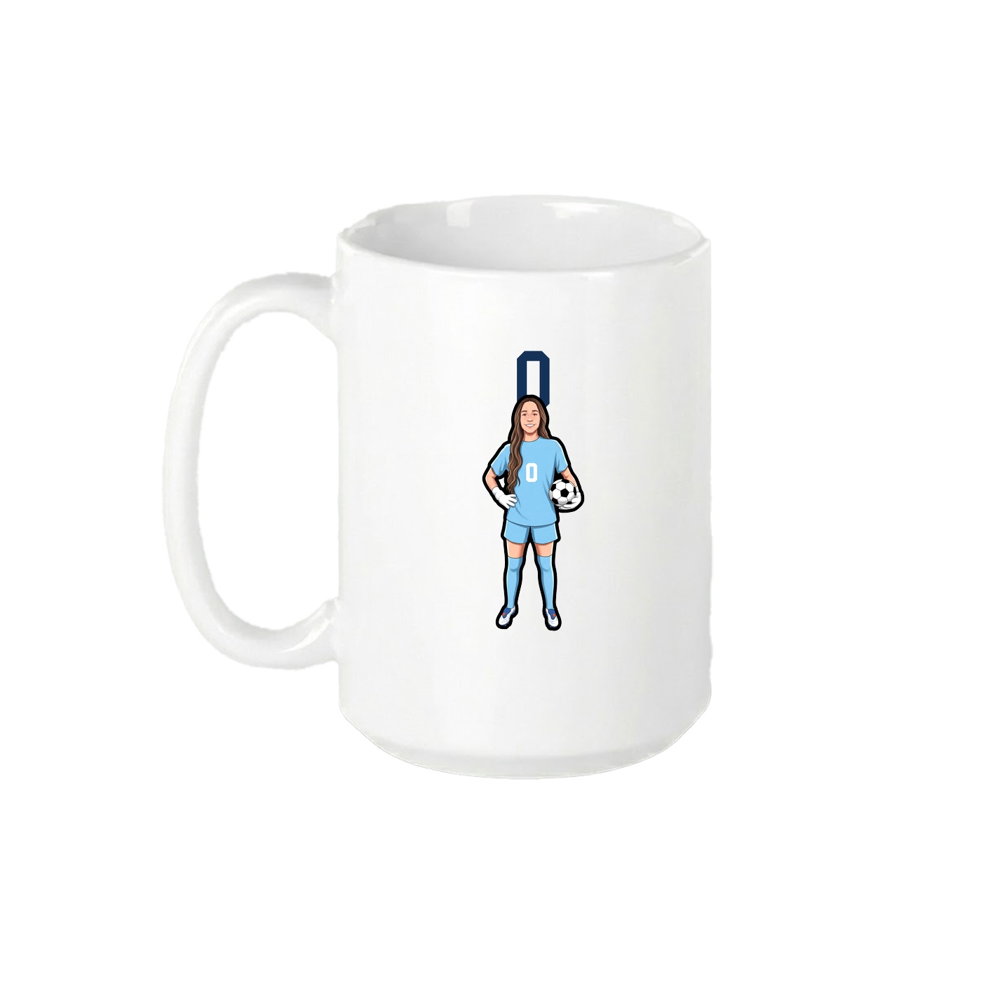 15oz Coffee Mug — Number Top in White