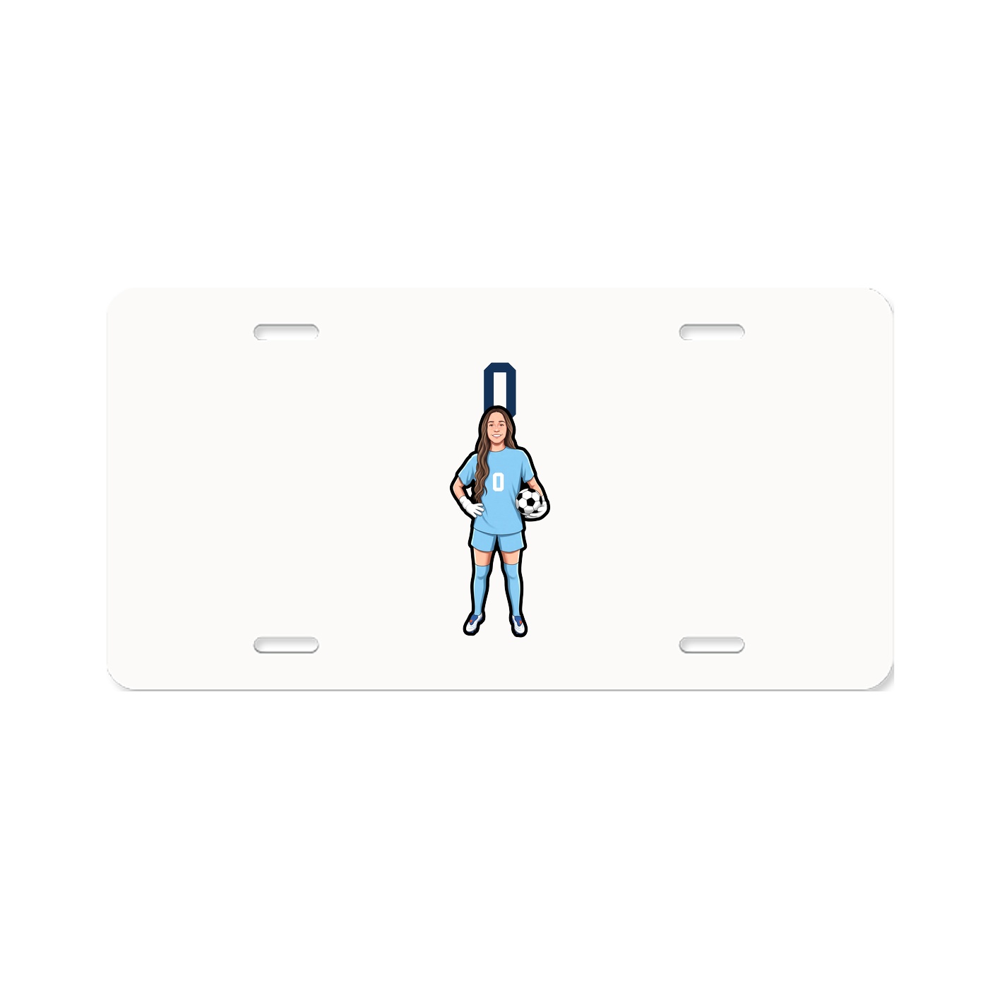 License Plate — Number Top in Classic