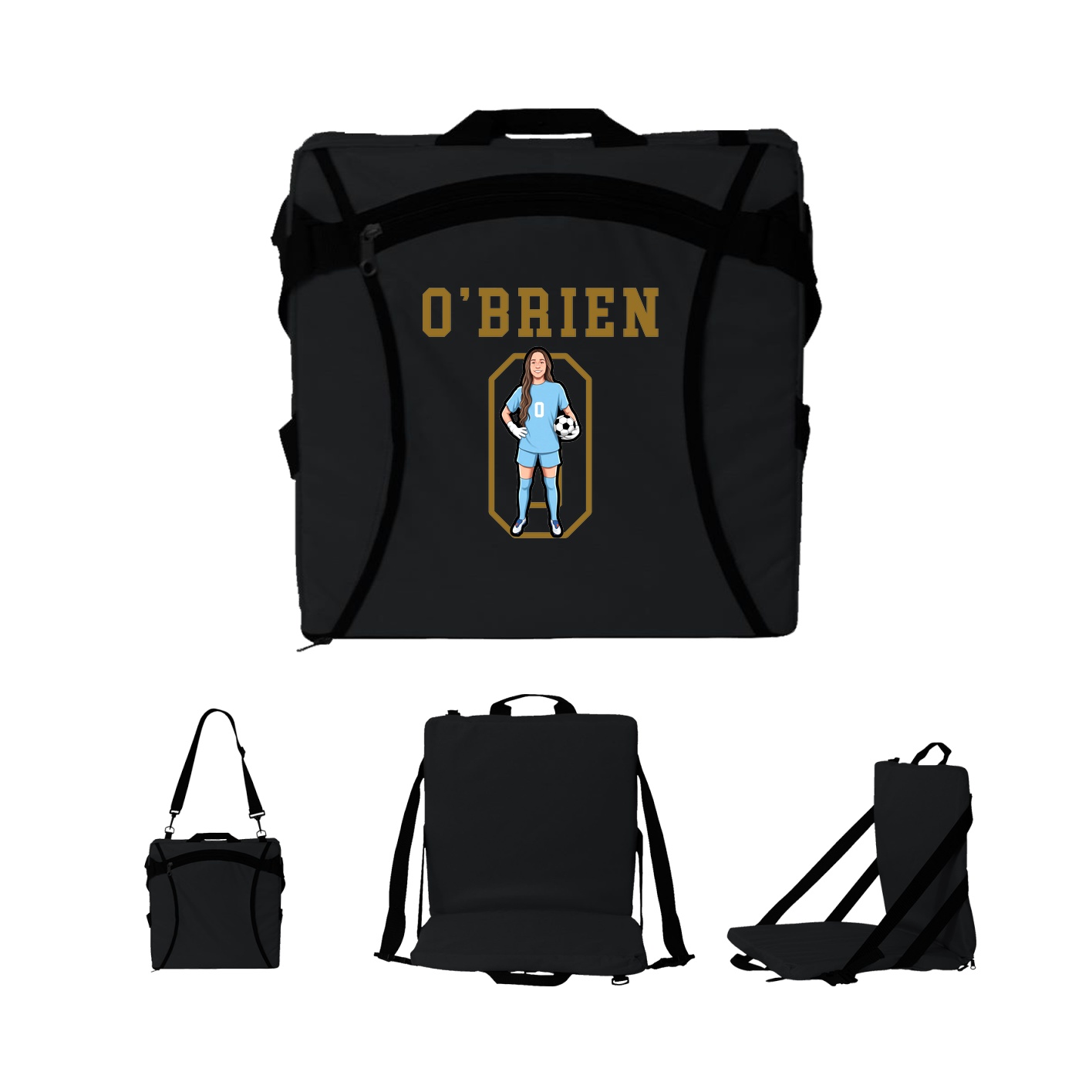 Folding Stadium Seat — Shirsey in Black