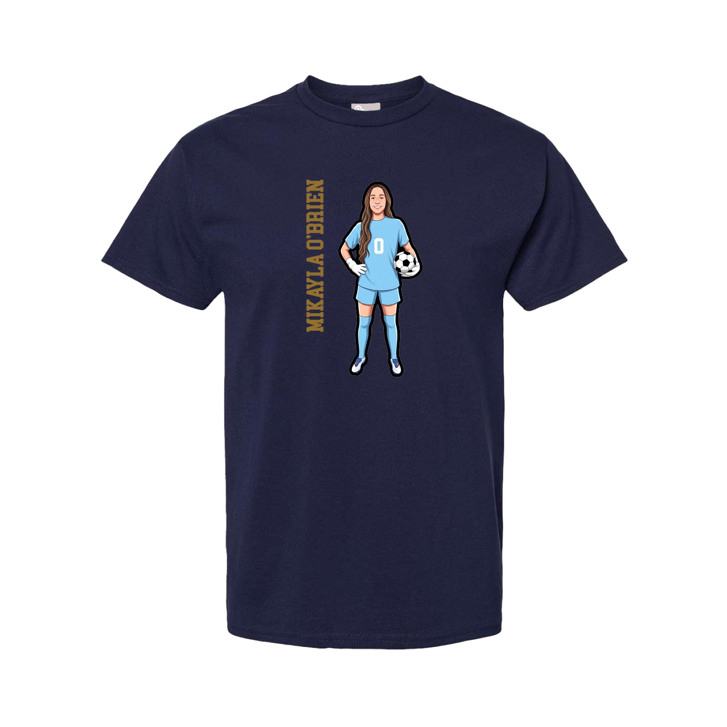 Tee — Name Vertical in Navy