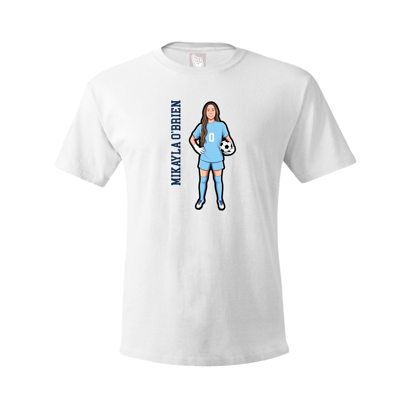 Tee — Name Vertical in White