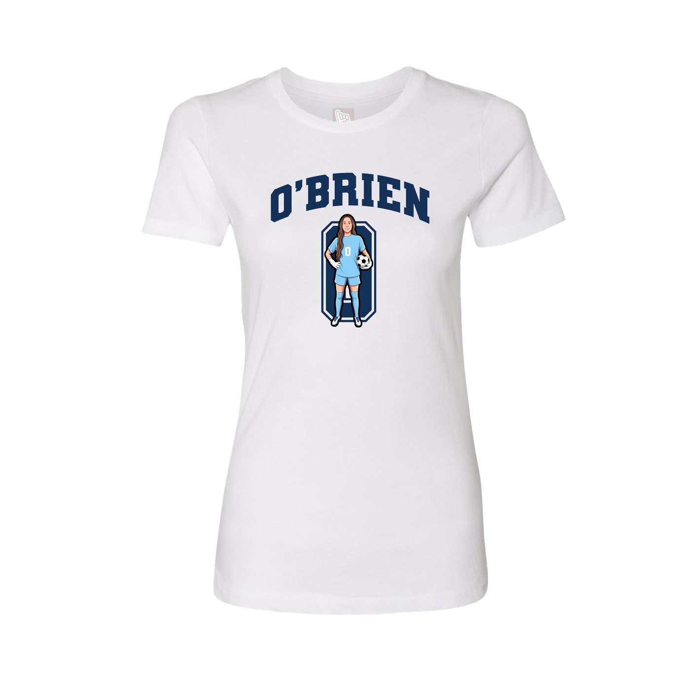 Womens Tee — Number in White