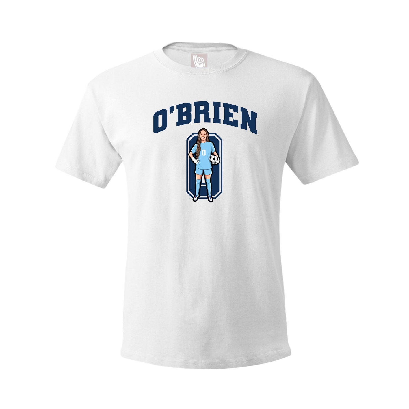 Youth Tee — Number in White