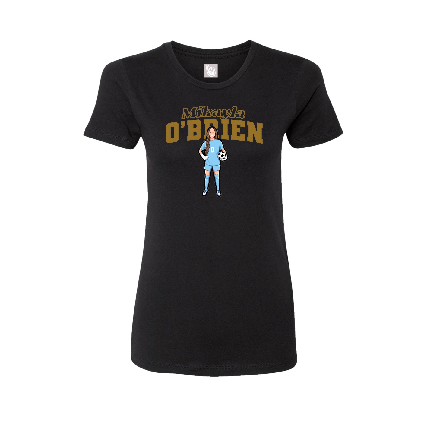 Womens Tee — Name Arch in Black