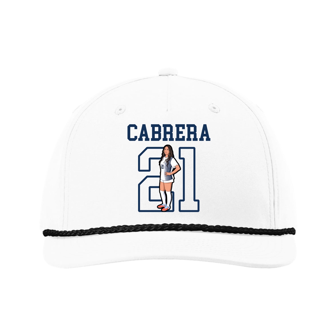 Five-Panel Classic Rope Cap — Shirsey in White