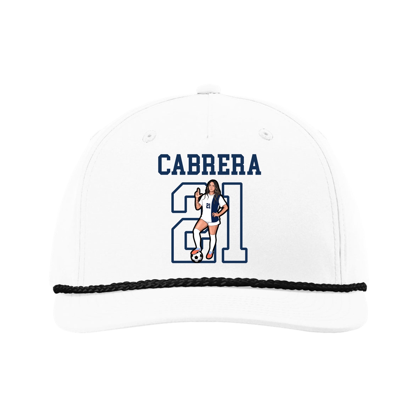 Five-Panel Classic Rope Cap — Shirsey in White