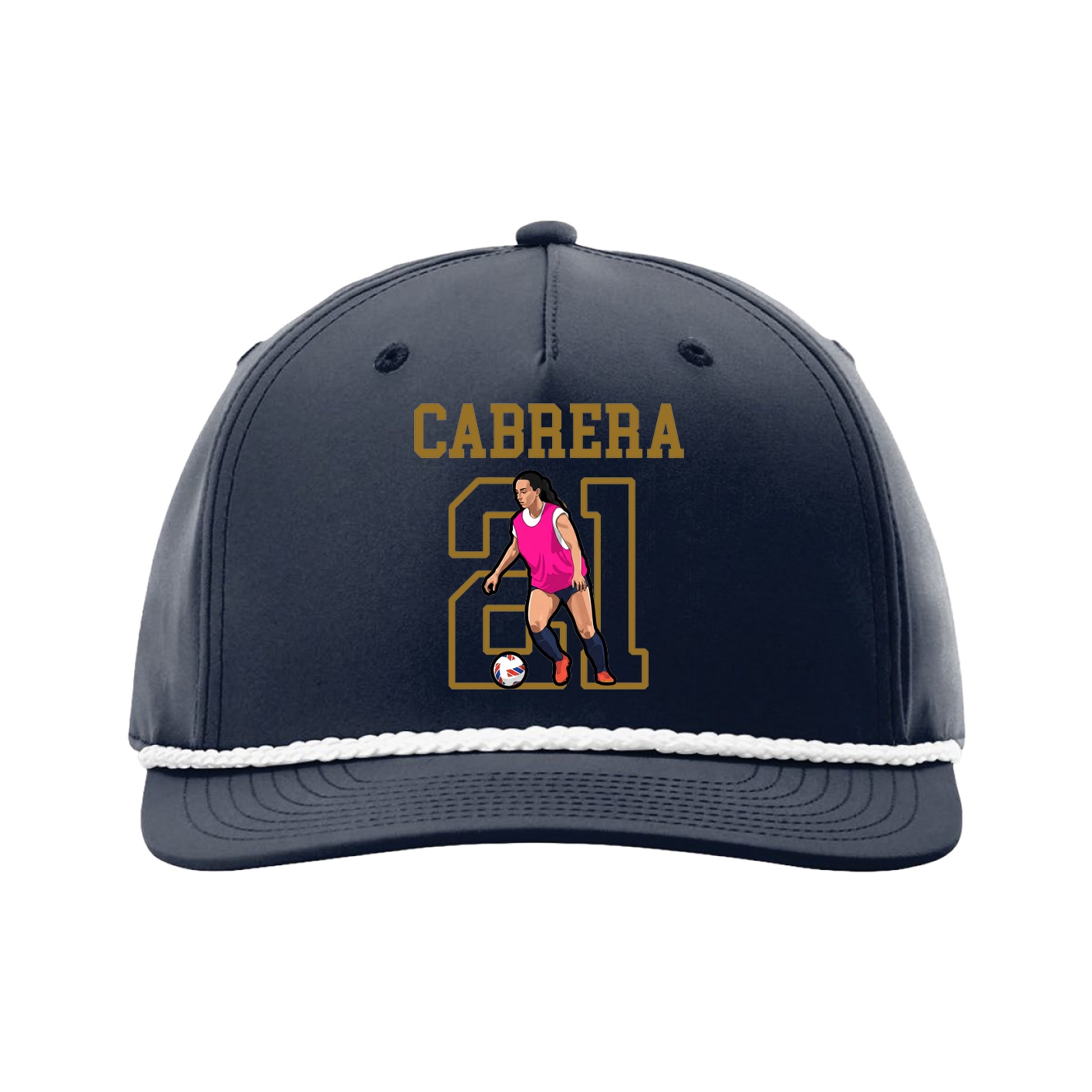 Five-Panel Classic Rope Cap — Shirsey in Navy