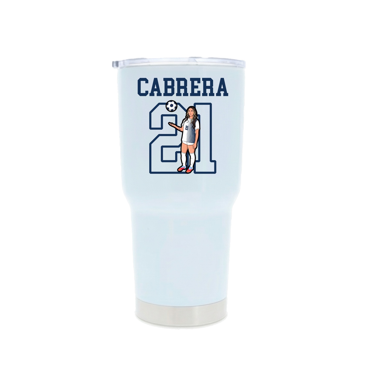 30oz Stainless Steel Tumbler — Shirsey in White