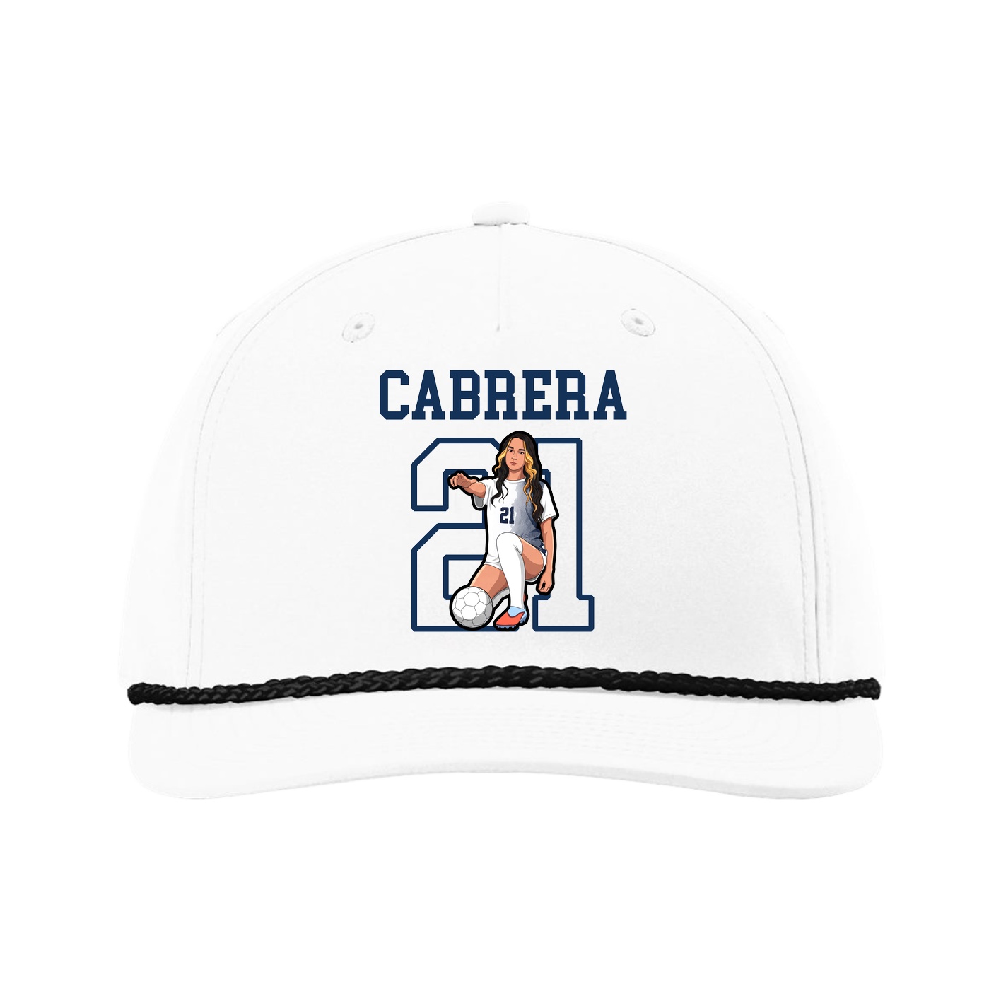 Five-Panel Classic Rope Cap — Shirsey in White