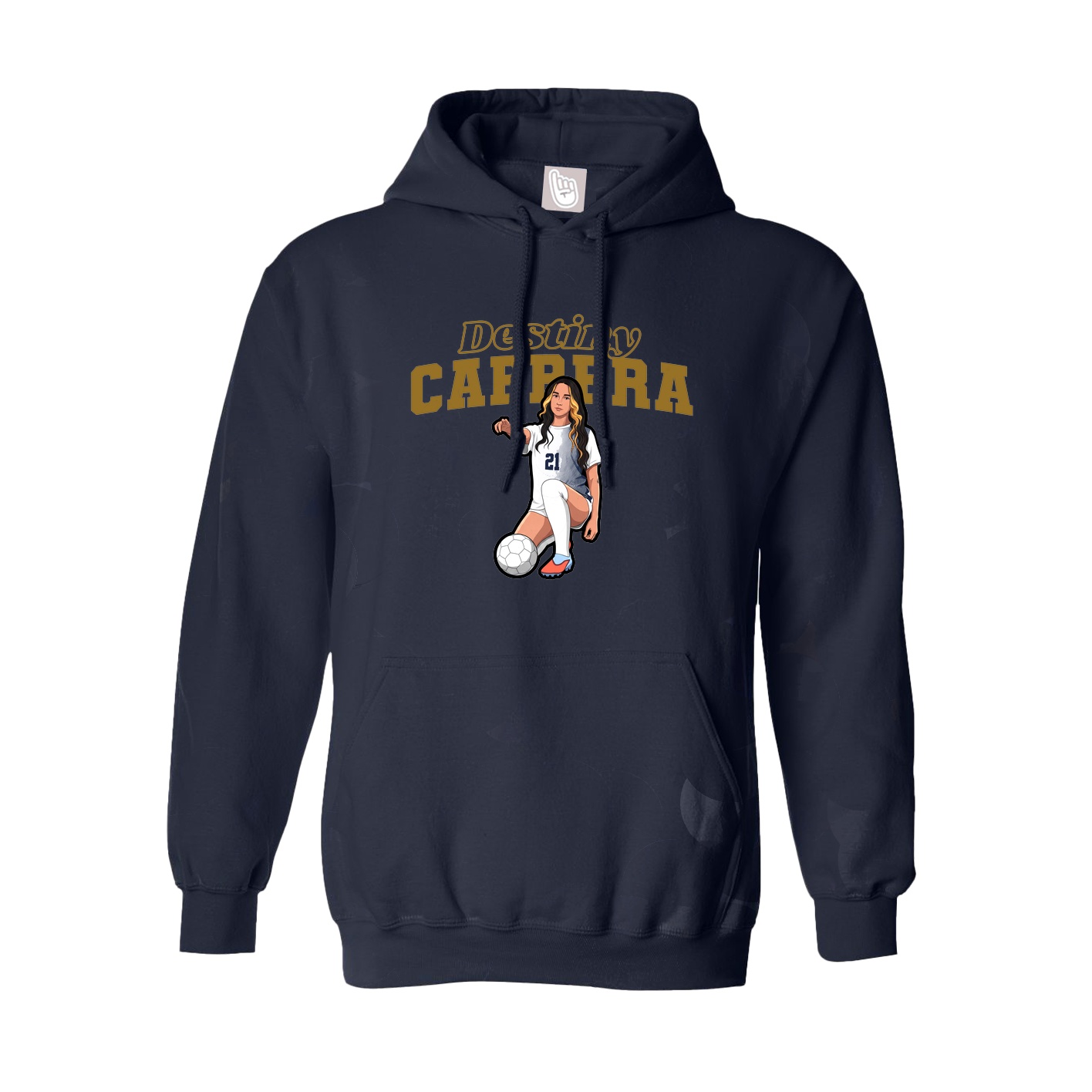 Hoodie — Name Arch in Navy