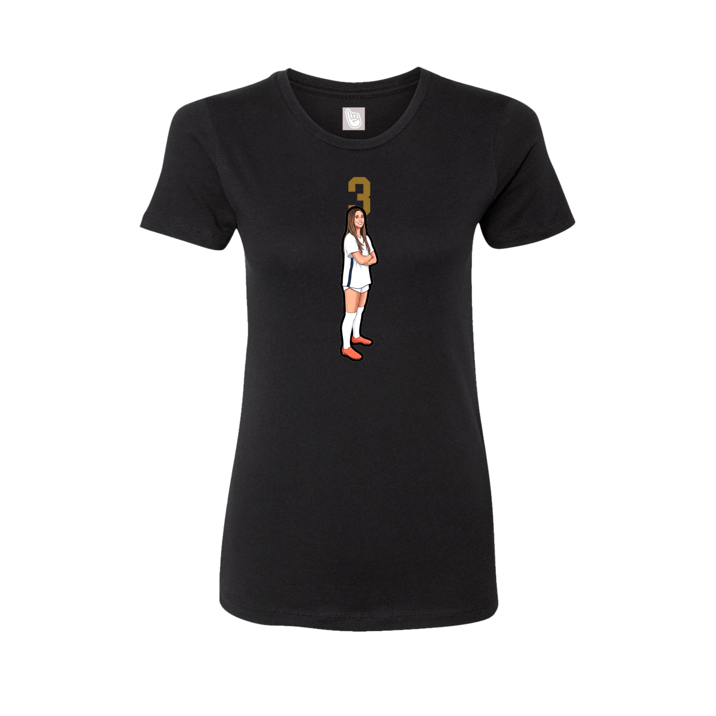 Womens Tee — Number Top in Black