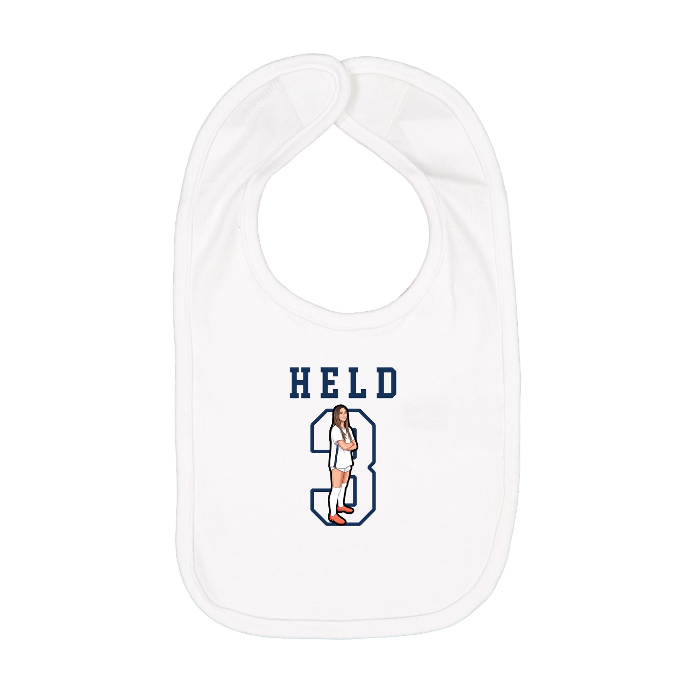 Infant Bib — Shirsey in White