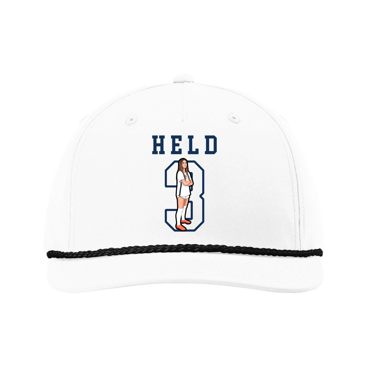 Five-Panel Classic Rope Cap — Shirsey in White