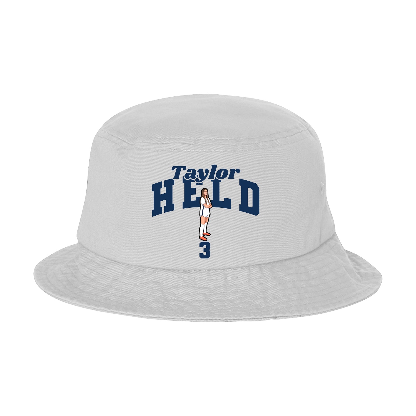 Bucket Cap — Signature Arch in White