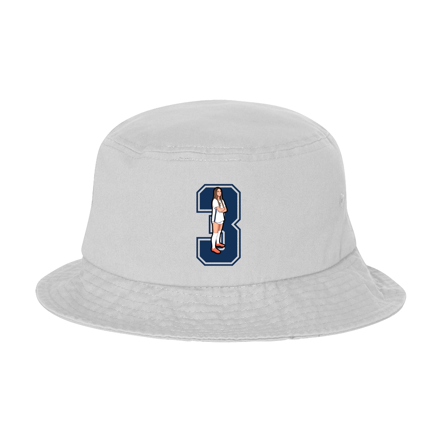 Bucket Cap — Number in White