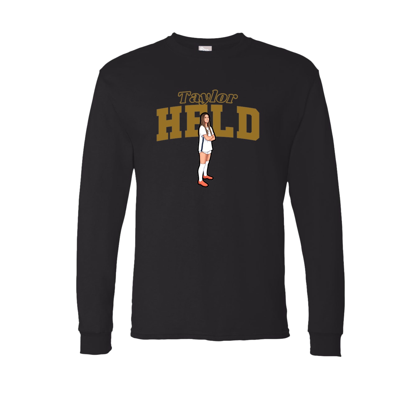 Long Sleeve Tee — Name Arch in Black