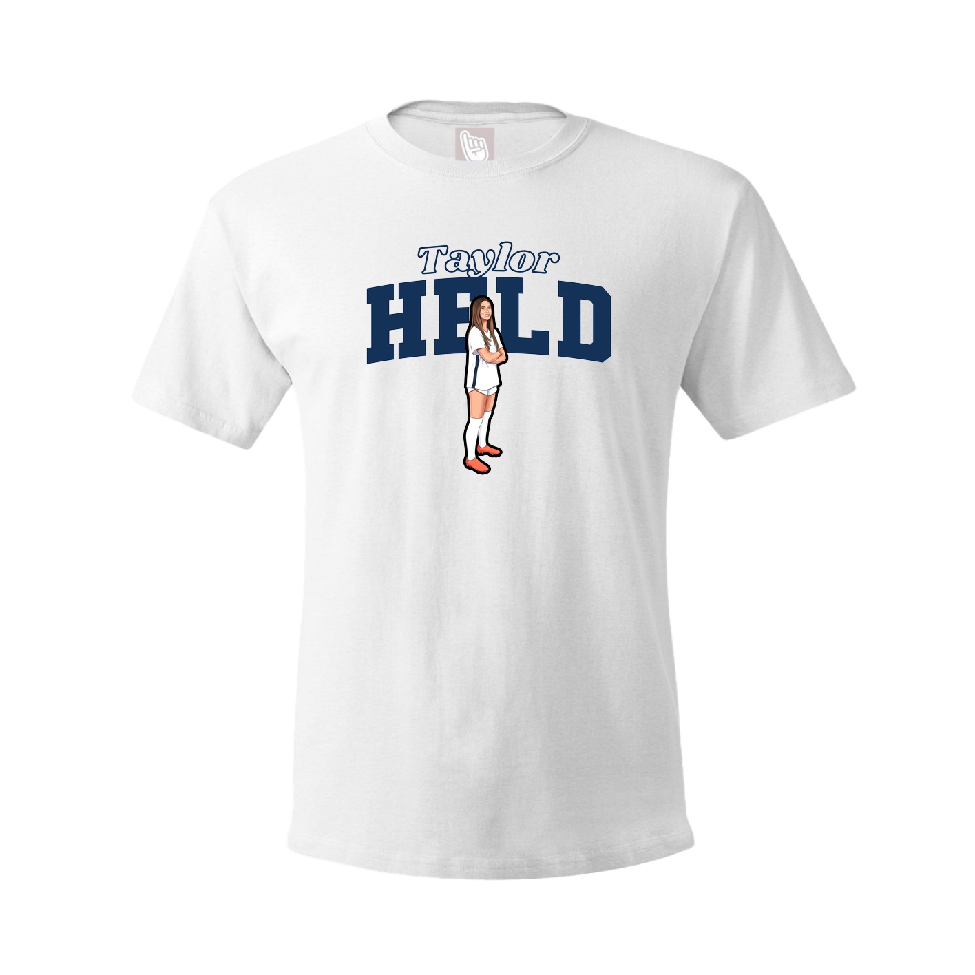 Youth Tee — Name Arch in White