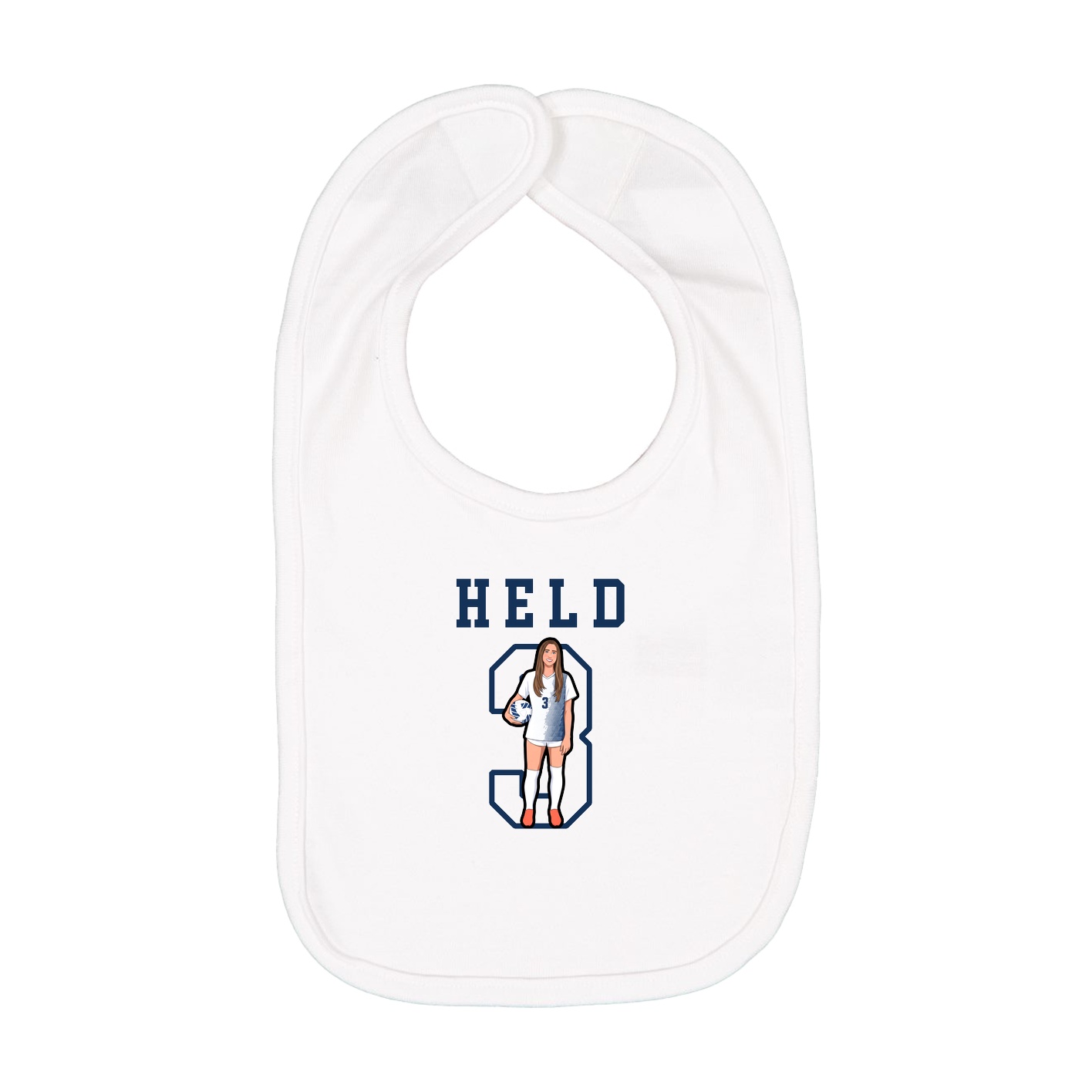 Infant Bib — Shirsey in White
