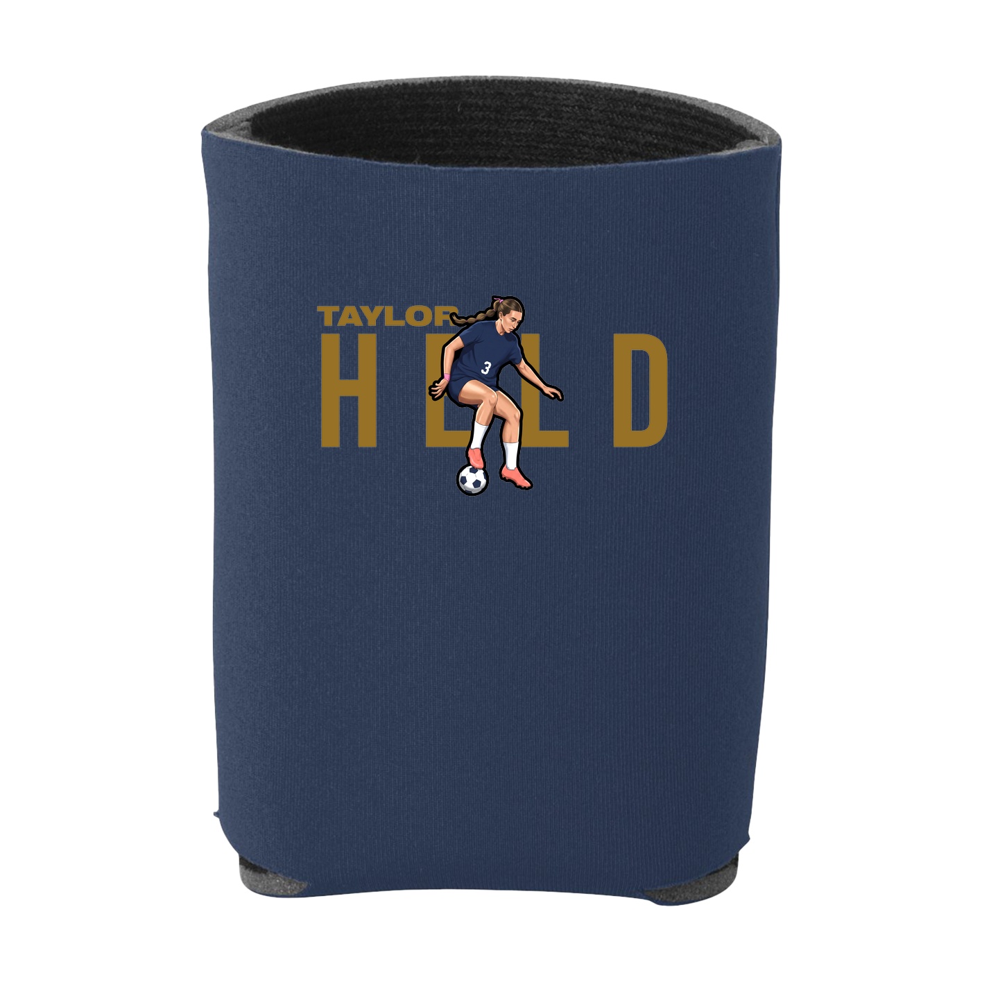 Can Holder — Player Name in Navy