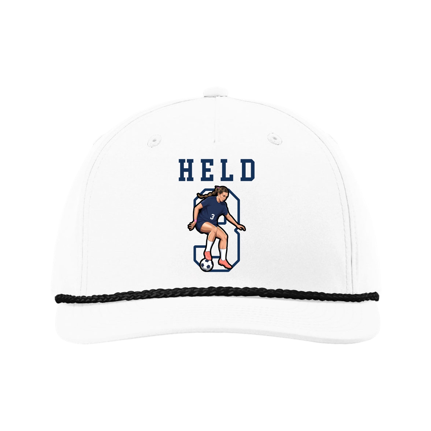 Five-Panel Classic Rope Cap — Shirsey in White
