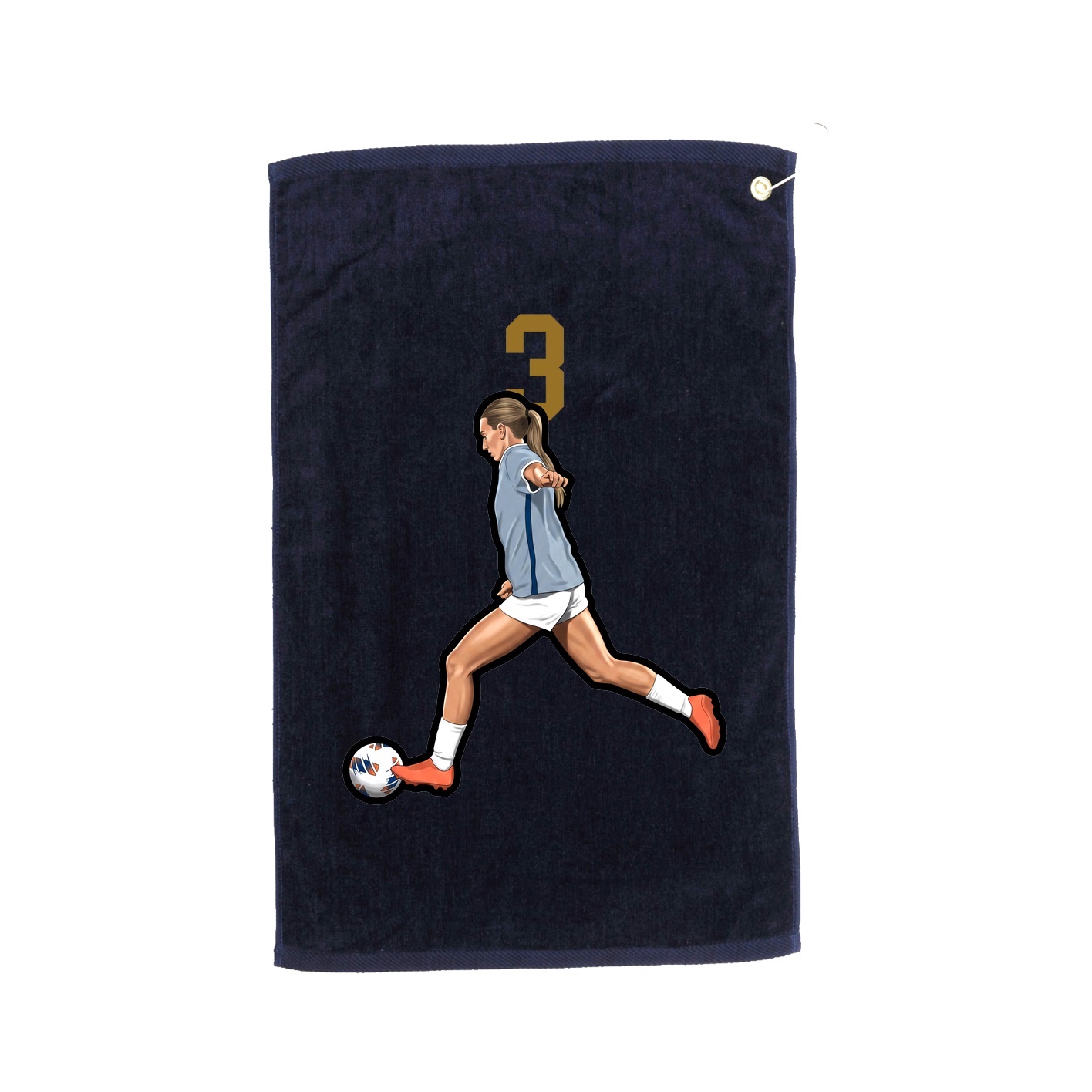 Golf Towel — Number Top in Navy