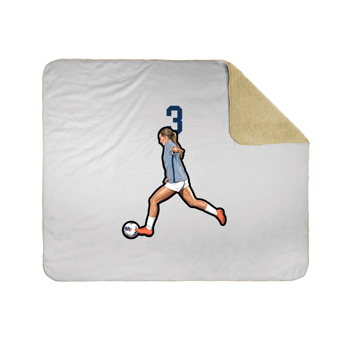 Throw Blanket — Number Top in White