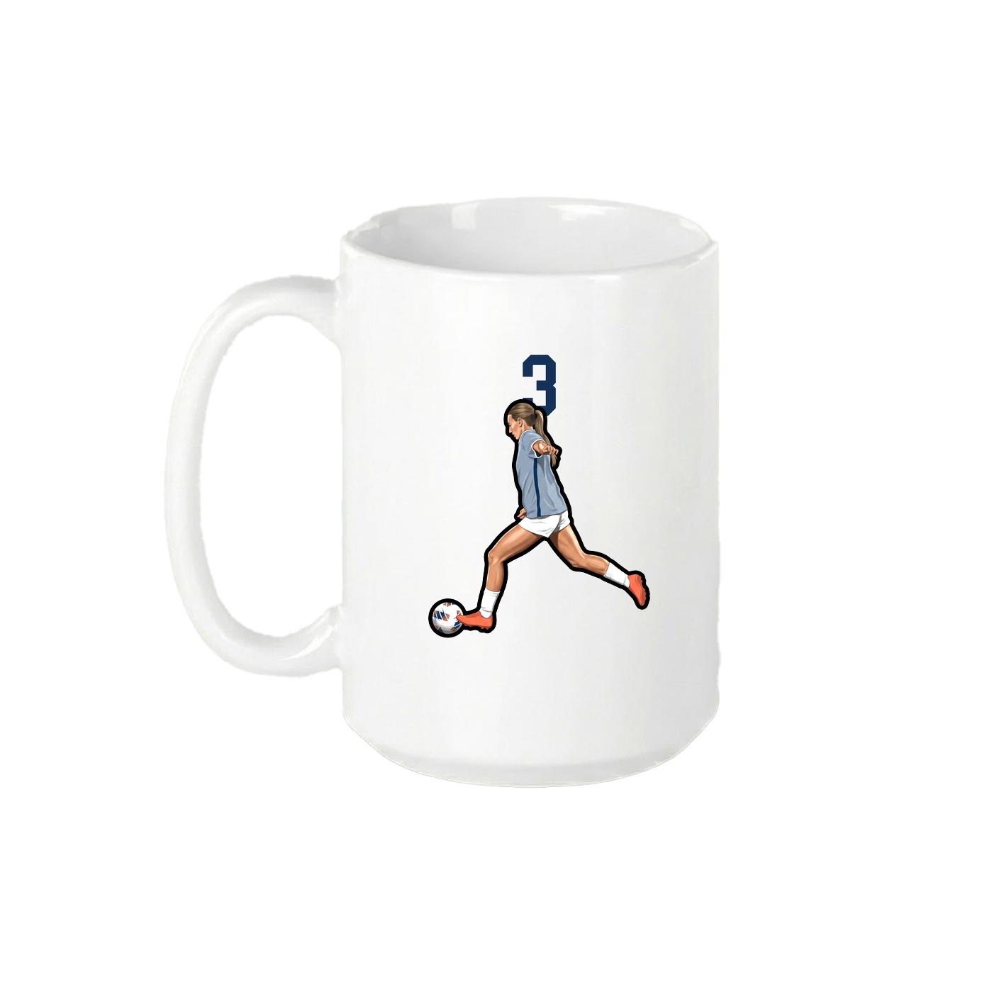 15oz Coffee Mug — Number Top in White